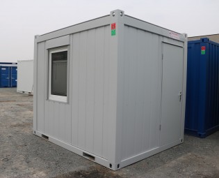 NIEUWE 10FT BUREELCONTAINER GRIJS