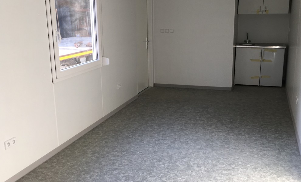 Conteneur de bureau de 9m avec toilette et bloc de cuisine