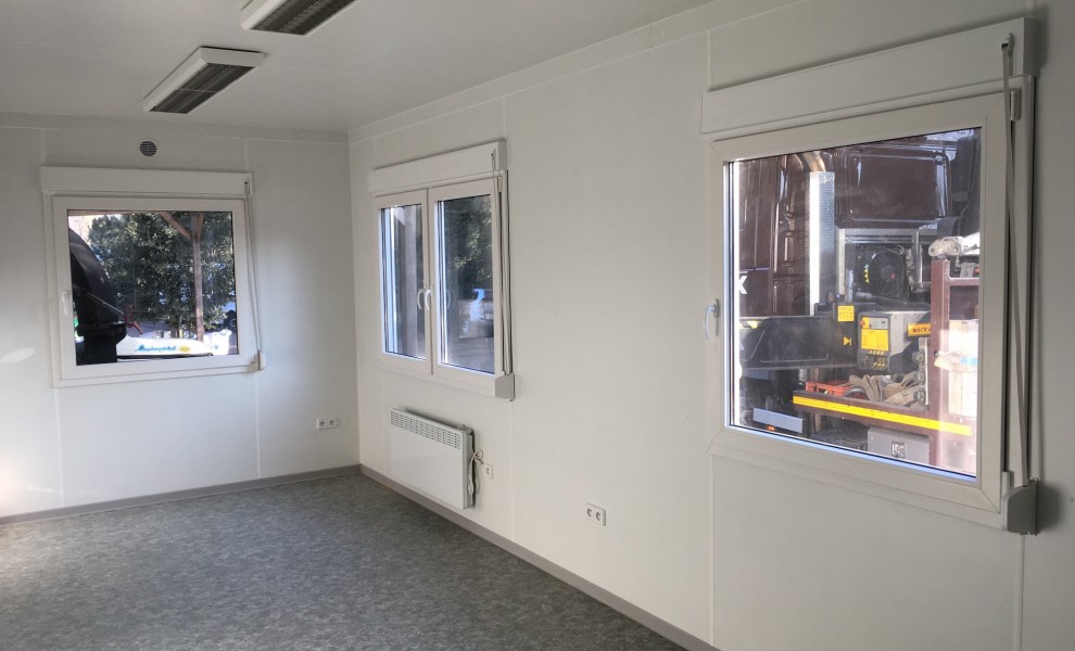 Conteneur de bureau de 9m avec toilette et bloc de cuisine