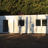 Conteneur de bureau de 9m avec toilette et bloc de cuisine