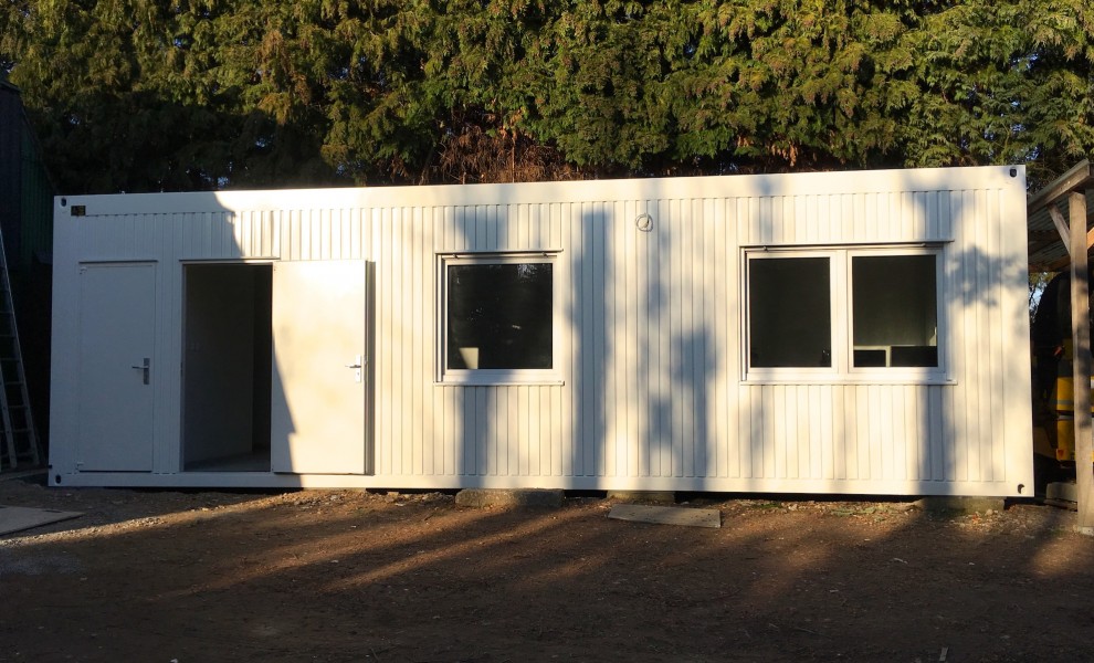 Conteneur de bureau de 9m avec toilette et bloc de cuisine