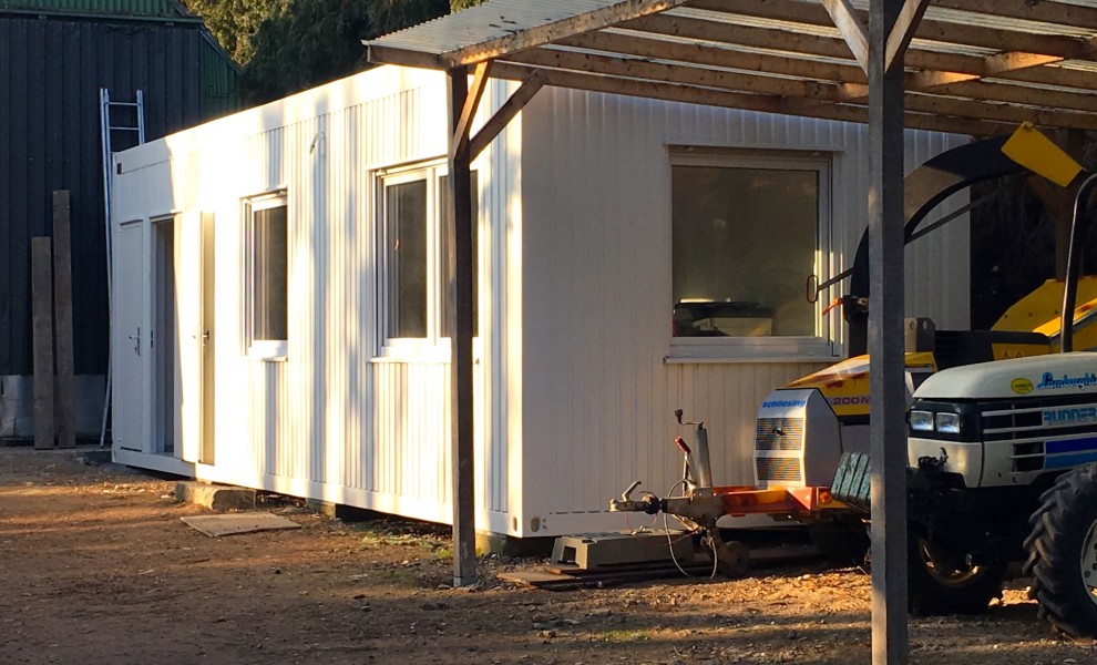 Conteneur de bureau de 9m avec toilette et bloc de cuisine