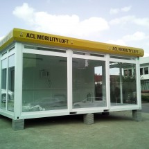 Coupled 20ft showroom containers