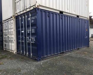 Erste reise 20ft seecontainer blau