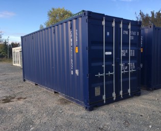 Erste reise 20ft seecontainer blau