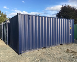 Erste reise 20ft seecontainer blau