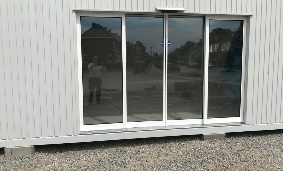 Conteneurs de bureau relié avec portes coulissantes électriques