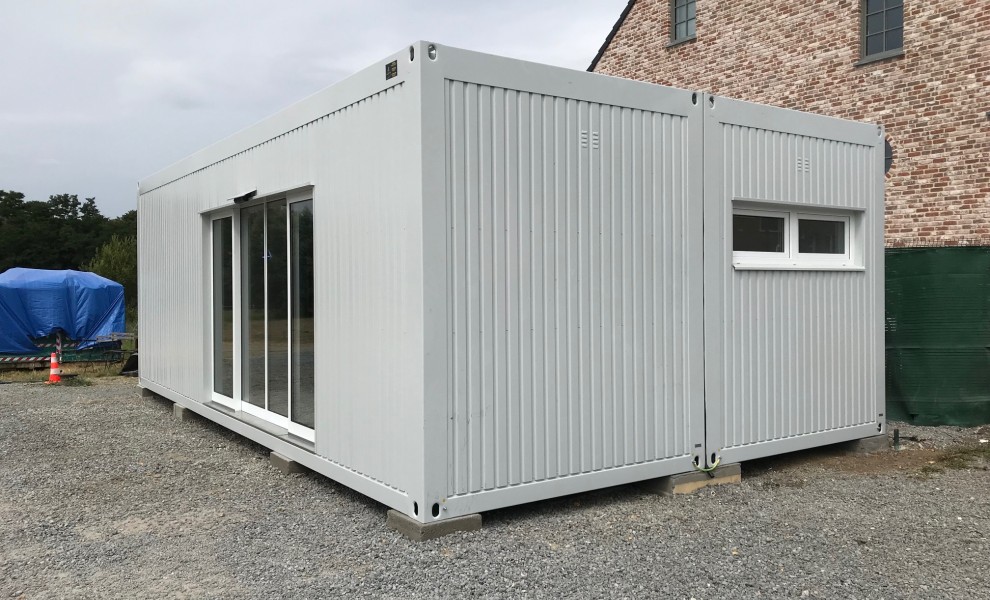 Conteneurs de bureau relié avec portes coulissantes électriques