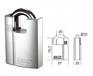 Abloy Protec Vörhangschloss PL342/25 (1)
