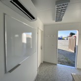 Construction site units with logo