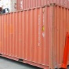 20ft Tweedehands container op slede rood-bruin