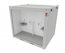 CONTENEUR SANITAIRE DE 10 PIEDS EN NEUF AVEC 4 LAVABOS (CTX)