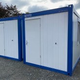 Conteneur de bureau de 20pds - blanc avec cadre en bleu