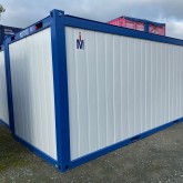 Conteneur de bureau de 20pds - blanc avec cadre en bleu