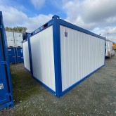 Conteneur de bureau de 20pds - blanc avec cadre en bleu