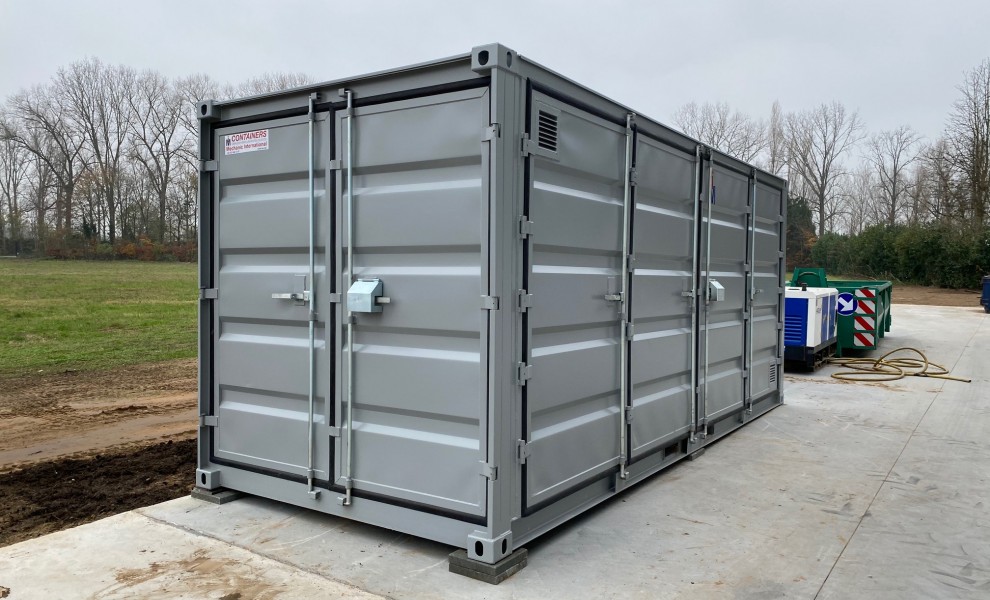 Conteneur eco ouverture laterale de 20pds en gris