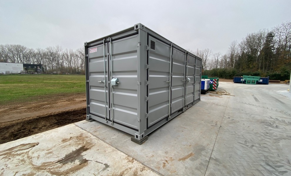 Conteneur eco ouverture laterale de 20pds en gris
