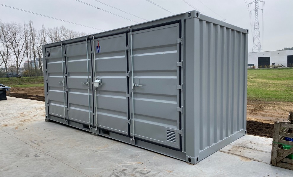 Conteneur eco ouverture laterale de 20pds en gris