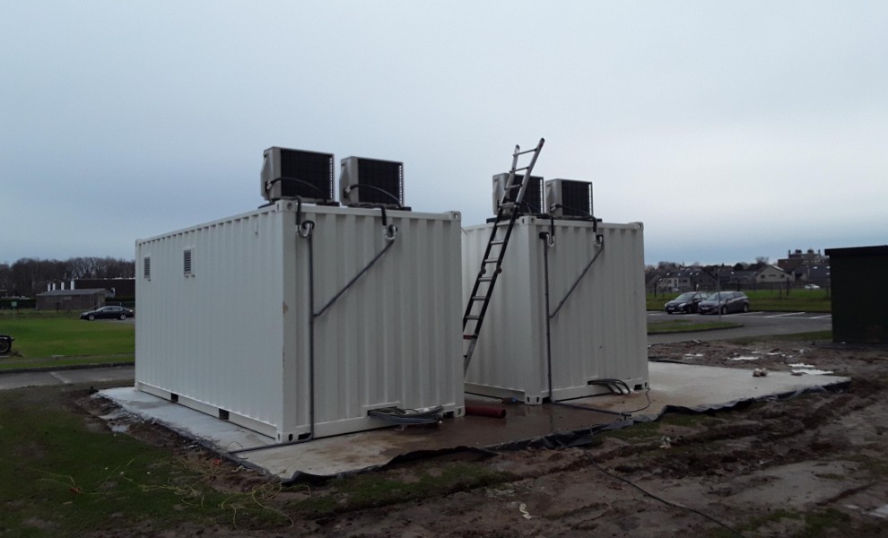 Conteneur maritime de 20 pieds avec airco comme espace technique