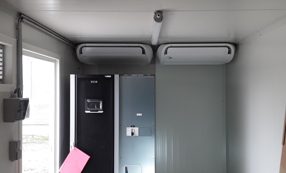 Conteneur maritime de 20 pieds avec airco comme espace technique