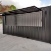 20ft zwarte barcontainer met luik en electriciteit