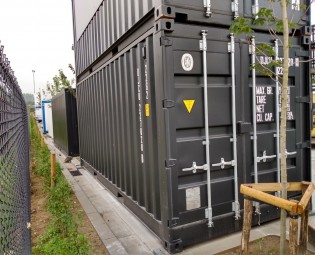 Erste reise 20ft offener seite seecontainer in schwarz