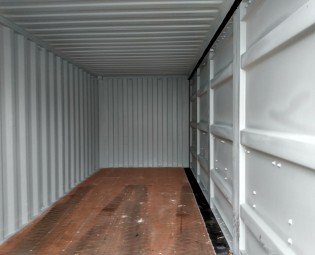 Erste reise 20ft offener seite seecontainer in schwarz