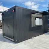 Conteneur de bar 6x3m en noir (Ral 9005)