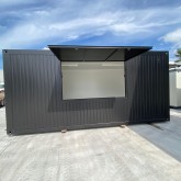 Conteneur de bar 6x3m en noir (Ral 9005)