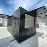 Conteneur de bar 6x3m en noir (Ral 9005)