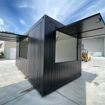 Bar container 6x3m in black (Ral 9005)