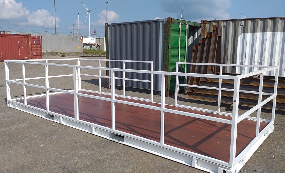 Conteneur terrasse de 20pds en blanc