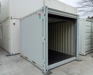 10ft opslagcontainer met garagedeur