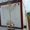 Gebrauchte Bürocontainer 6 x 3 m, Weiß mit Bordeauxrot Gestell Gebrauchte Bürocontainer 6 x 3 m, Weiß mit Bordeauxrot Gestell