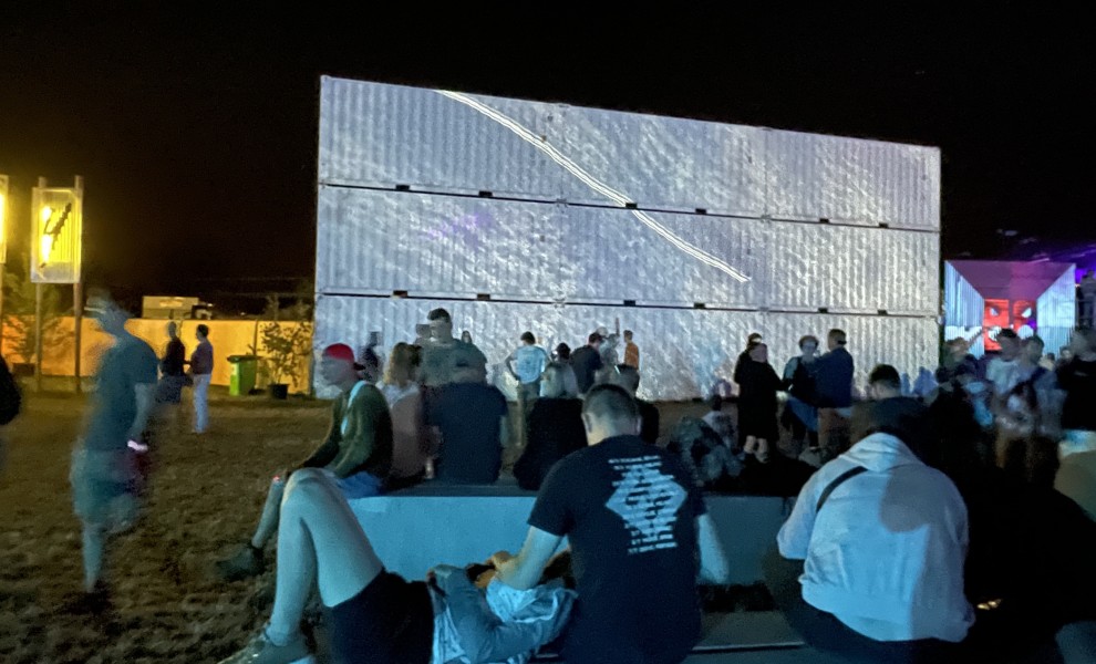 Mur de projections à Pukkelpop 2022