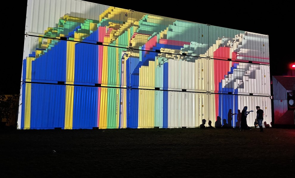 Mur de projections à Pukkelpop 2022
