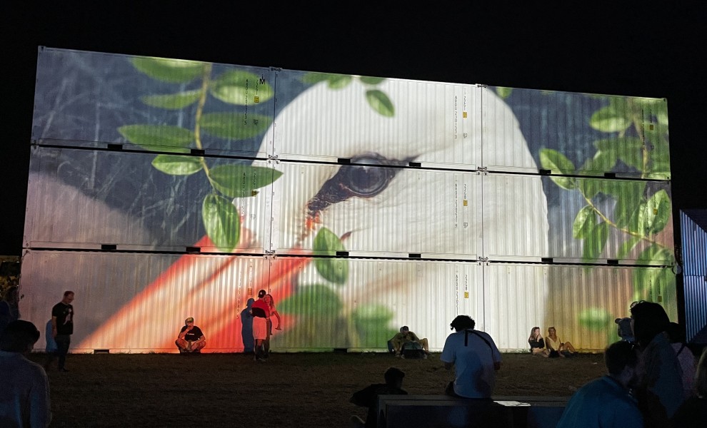 Mur de projections à Pukkelpop 2022