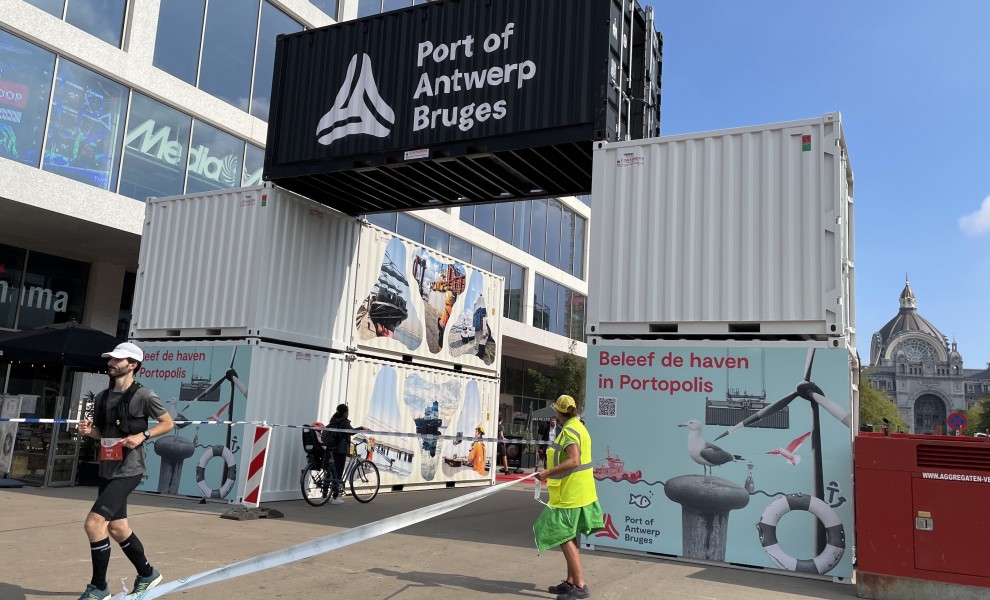Arrivée de l'Antwerp Marathon