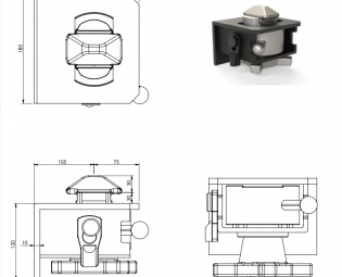 Twistlock remorque retractable