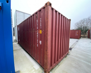 20ft zeecontainer kwaliteit B rood bruin