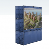 Containers with publicity frame (3)