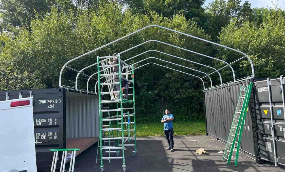 Abri de terrasse avec 20ft conteneurs