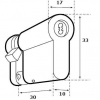 DIMENSIONS ABLOY PROTEC DEMI CYLINDRE - CONTRE LE FORAGE 30/10