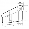 DIMENSIONS ABLOY PROTEC DOUBLE CYLINDRE - PROTECTION CONTRE LE FORAGE 30/30