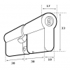 AFMETINGEN ABLOY PROTEC DUBBELE CILINDER - INBOORBEVEILIGD 30/30