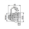 Dimensions Cylindre a batteuse Abloy CL103