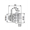Dimensions Cylindre a batteuse Abloy CL103